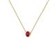 2 - Merilyn 3.50 mm Round Ruby Bezel Set Solitaire Pendant 