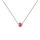 1 - Merilyn 3.50 mm Round Pink Tourmaline Bezel Set Solitaire Pendant 