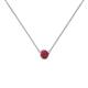 1 - Merilyn 3.50 mm Round Ruby Bezel Set Solitaire Pendant 