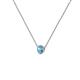 2 - Merilyn 3.50 mm Round Blue Topaz Bezel Set Solitaire Pendant 