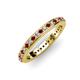 3 - Caitlin 1.60 mm Red Garnet and Diamond Eternity Band 