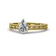 1 - Rachel Classic 7x5 mm Pear Shape Forever Brilliant Moissanite Solitaire Engagement Ring 