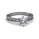 2 - Rachel Classic 7x5 mm Oval Shape Forever One Moissanite Solitaire Engagement Ring 