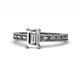 1 - Rachel Classic 1.00 ct IGI Certified Lab Grown Diamond Emerald Cut (7x5 mm) Solitaire Engagement Ring 
