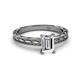2 - Rachel Classic 1.00 ct IGI Certified Lab Grown Diamond Emerald Cut (7x5 mm) Solitaire Engagement Ring 