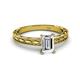 2 - Rachel Classic 7x5 mm Emerald Shape Forever Brilliant Moissanite Solitaire Engagement Ring 