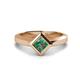 1 - Emilia 6.00 mm Princess Cut Lab Created Alexandrite Solitaire Engagement Ring 