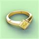 4 - Emilia 6.00 mm Princess Cut Lab Created Yellow Sapphire Solitaire Engagement Ring 