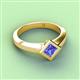 4 - Emilia 6.00 mm Princess Cut Tanzanite Solitaire Engagement Ring 