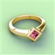 4 - Emilia 6.00 mm Princess Cut Pink Tourmaline Solitaire Engagement Ring 