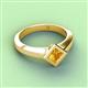 4 - Emilia 6.00 mm Princess Cut Citrine Solitaire Engagement Ring 