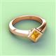 4 - Emilia 6.00 mm Princess Cut Citrine Solitaire Engagement Ring 