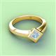 4 - Emilia 6.00 mm Princess Cut Aquamarine Solitaire Engagement Ring 