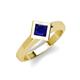 5 - Emilia 6.00 mm Princess Cut Lab Created Blue Sapphire Solitaire Engagement Ring 