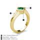 6 - Emilia 6.00 mm Princess Cut Lab Created Emerald Solitaire Engagement Ring 