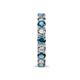 7 - Laida 3.40 mm London Blue Topaz and Diamond Eternity Band 