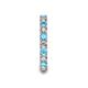 6 - Laida 3.00 mm Blue Topaz and Lab Grown Diamond Eternity Band 