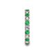 6 - Laida 3.00 mm Emerald and Lab Grown Diamond Eternity Band 