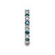 6 - Laida 3.00 mm London Blue Topaz and Lab Grown Diamond Eternity Band 