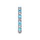 6 - Laida 3.00 mm Blue Topaz and Lab Grown Diamond Eternity Band 