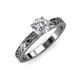 4 - Maren Classic 6.50 mm Round Forever Briiliant Moissanite Solitaire Engagement Ring 