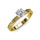 3 - Cael Classic 6.50 mm Round Forever Brilliant Moissanite Solitaire Engagement Ring 