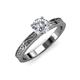 3 - Cael Classic 6.50 mm Round Forever One Moissanite Solitaire Engagement Ring 