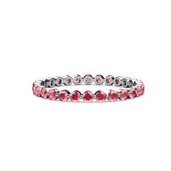 Valerie Pink Tourmaline Eternity Band Floating Pink Tourmaline Womens Eternity Ring Stackable ctw K White Gold