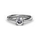 1 - Nitsa 1.00 ct IGI Certified Lab Grown Diamond Round (6.50 mm) Solitaire Engagement Ring 