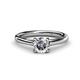 1 - Nitsa 6.50 mm Round Forever One Moissanite Solitaire Engagement Ring 