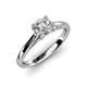 4 - Nitsa 6.50 mm Round Forever One Moissanite Solitaire Engagement Ring 