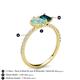 5 - Zahara 9x6 mm Pear Opal and 7x5 mm Emerald Cut London Blue Topaz 2 Stone Duo Ring 