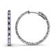 1 - Melissa 1.56 ctw (2.00 mm) Inside Outside Round Iolite and Natural Diamond Eternity Hoop Earrings 