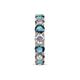 6 - Laida 4.00 mm London Blue Topaz and Lab Grown Diamond Eternity Band 