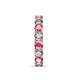 7 - Laida 3.80 mm Pink Tourmaline and Diamond Eternity Band 