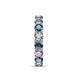 7 - Laida 3.80 mm Blue and White Diamond Eternity Band 