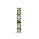 7 - Laida 3.80 mm Green Garnet and Diamond Eternity Band 