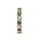 7 - Laida 3.80 mm Smoky Quartz and Diamond Eternity Band 