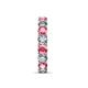 7 - Laida 3.80 mm Pink Tourmaline and Diamond Eternity Band 