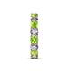 7 - Laida 3.80 mm Peridot and Diamond Eternity Band 