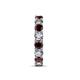 7 - Laida 3.80 mm Red Garnet and Diamond Eternity Band 