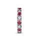 7 - Laida 3.80 mm Rhodolite Garnet and Diamond Eternity Band 