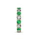 7 - Laida 3.80 mm Emerald and Diamond Eternity Band 