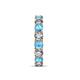 7 - Laida 3.80 mm Blue Topaz and Lab Grown Diamond Eternity Band 