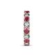 7 - Laida 3.80 mm Rhodolite Garnet and Lab Grown Diamond Eternity Band 