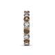 7 - Laida 3.80 mm Smoky Quartz and Lab Grown Diamond Eternity Band 