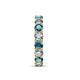 7 - Laida 3.80 mm London Blue Topaz and Lab Grown Diamond Eternity Band 