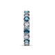 7 - Laida 3.80 mm Blue Diamond and White Lab Grown Diamond Eternity Band 