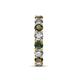 7 - Laida 3.80 mm Lab Grown Diamond and Lab Created Alexandrite Eternity Band 