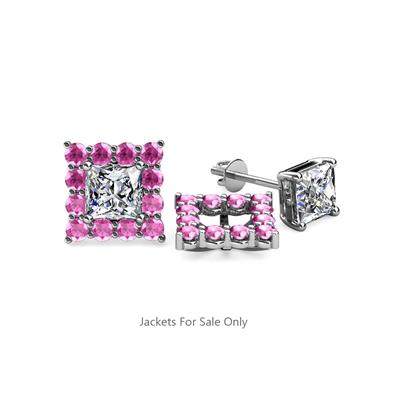 Serena Pink Sapphire Jacket Earrings